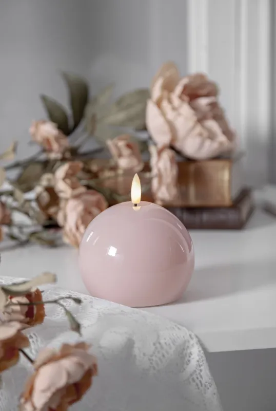 Świeca LED woskowa FLAMME SHINE Różowa 11cm na baterie — zdjęcie 18