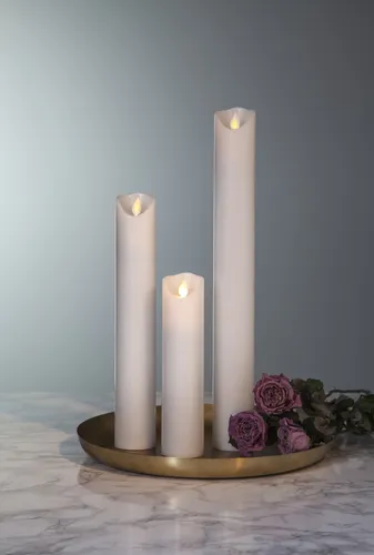 Świeca LED woskowa M-TWINKLE Biała 20cm ruchomy płomyk — zdjęcie 5
