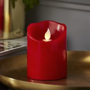 Świeca LED woskowa M-TWINKLE Czerwona 10cm ruchomy płomyk