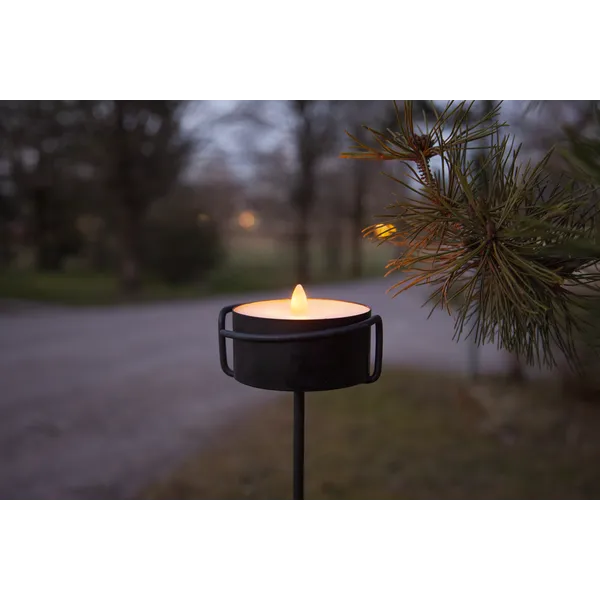 Świeca LED woskowa TORCH Czarna 7cm IP44 na baterie — zdjęcie 7