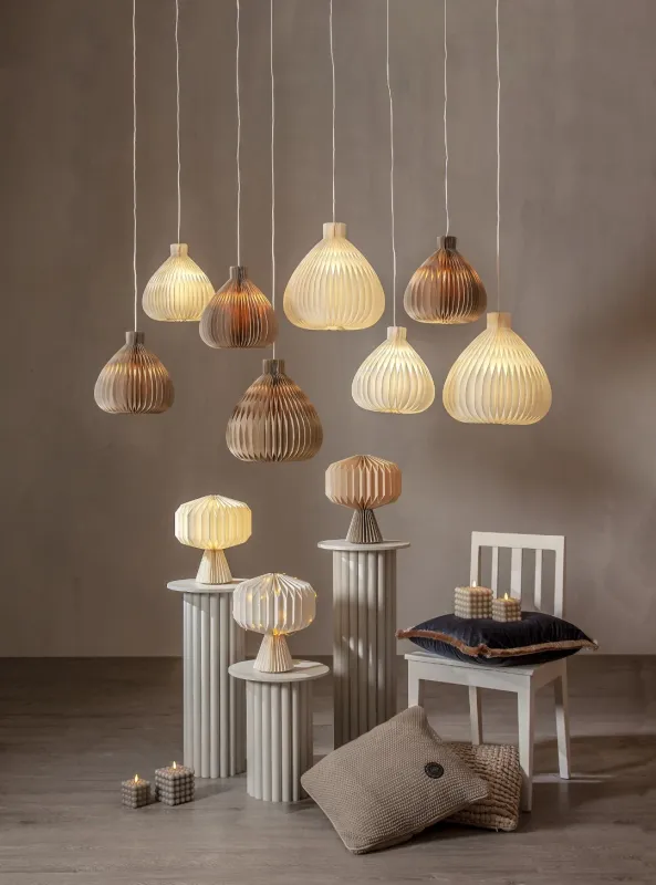 Świeca LED woskowa filarowa FLAMME DOT Beżowa 9,5cm na baterie — zdjęcie 14
