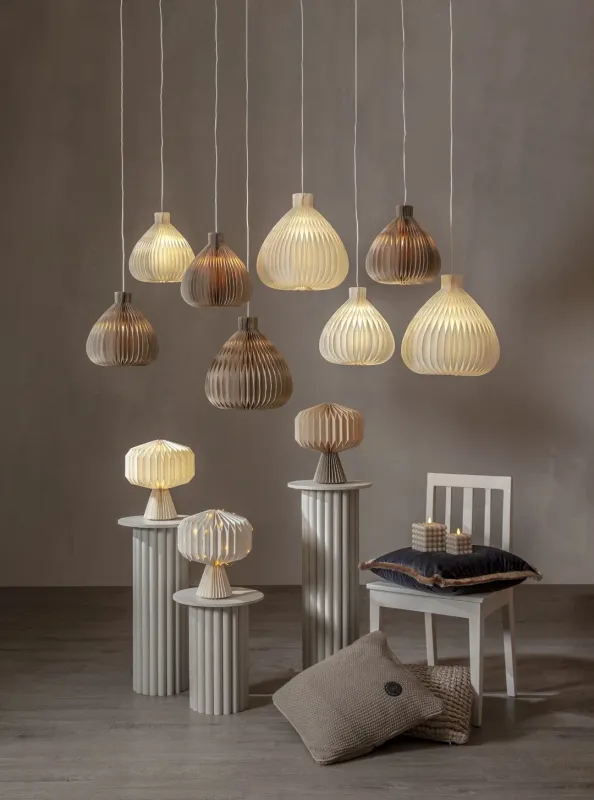 Świeca LED woskowa filarowa FLAMME DOT Beżowa 9,5cm na baterie — zdjęcie 8