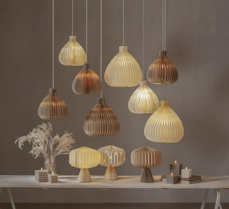 Świeca LED woskowa filarowa FLAMME DOT Szara 9,5cm na baterie — zdjęcie 9