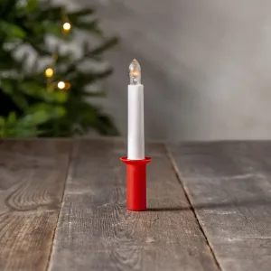 Świeca plastikowa LUCIA Czerwona 17cm na baterie
