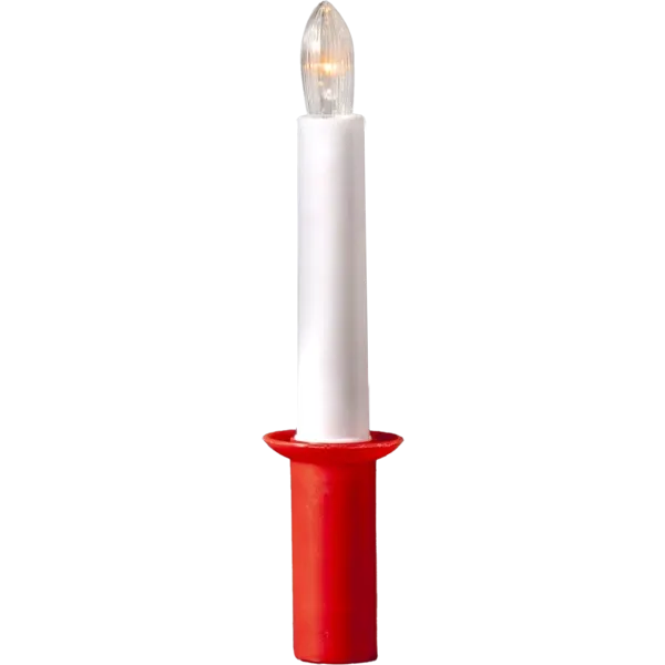 Świeca plastikowa LUCIA Czerwona 17cm na baterie — zdjęcie 2