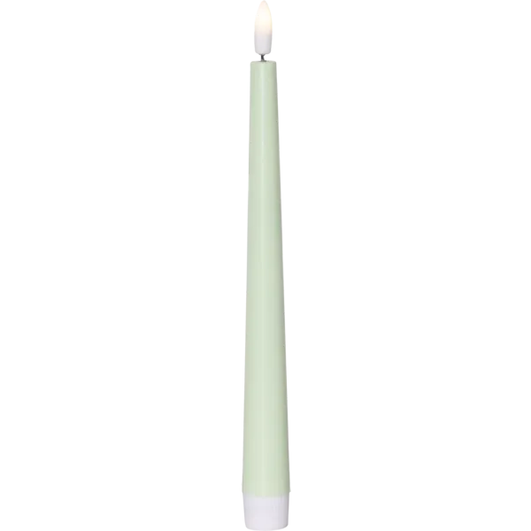 Zestaw 2x świeca LED obiadowa FLAMME CANDY Zielona 26cm na baterie — zdjęcie 7