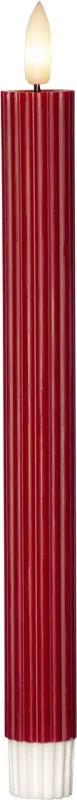 Zestaw 2x świeca LED woskowa FLAMME STRIPE Czerwona 25cm na baterie — zdjęcie 5