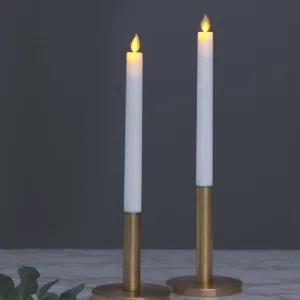 Zestaw 2x świeca LED woskowa obiadowa M-TWINKLE 24cm ruchomy płomyk