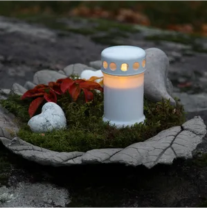 Znicz LED SERENE Biały 13,5cm na baterie 2500h IP44