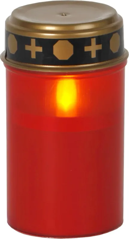Znicz LED SERENE Czerwony 12cm na baterie IP44 — zdjęcie 2