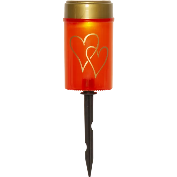 Znicz LED solarny HEARTY Czerwony IP44 — zdjęcie 2