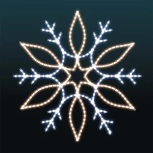 Iluminacja dekoracja LED Śnieżynka 2D 80 cm AM-138030
