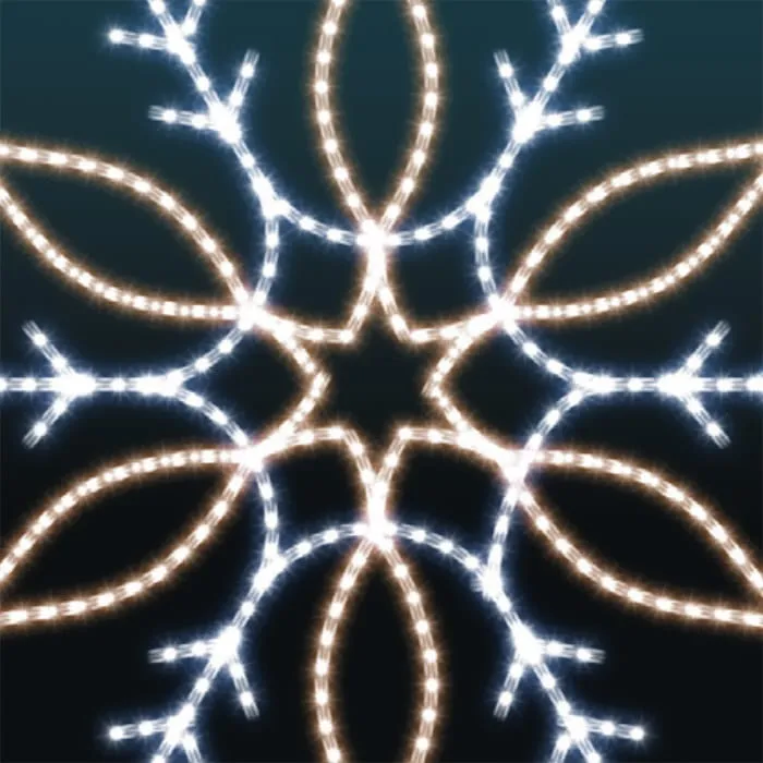 Iluminacja dekoracja LED Śnieżynka 2D 80 cm AM-138030 — zdjęcie 4