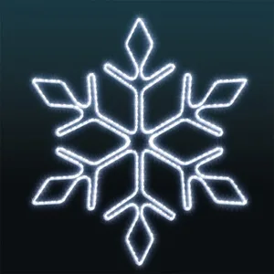 Iluminacja dekoracja LED Śnieżynka 2D 80 cm AM-138083