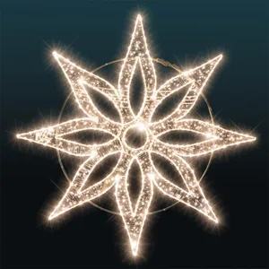 Iluminacja dekoracja elewacyjna LED Gwiazda 2D 200 cm AM-138010