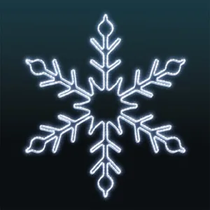 Iluminacja dekoracja elewacyjna LED Śnieżynka 2D 103 cm AM-138044