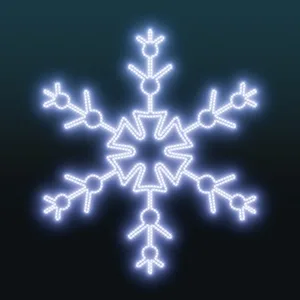 Iluminacja dekoracja elewacyjna LED Śnieżynka 2D 123 cm AM-136020
