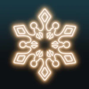 Iluminacja dekoracja elewacyjna LED Śnieżynka 2D 123 cm AM-136046
