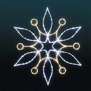 Iluminacja dekoracja elewacyjna LED Śnieżynka 2D 150 cm AM-138082