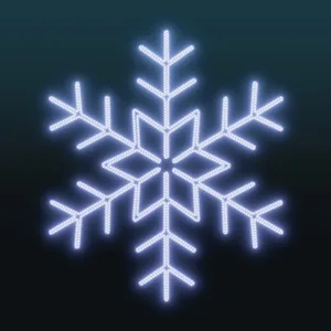 Iluminacja dekoracja elewacyjna LED Śnieżynka 2D 200 cm AM-136018