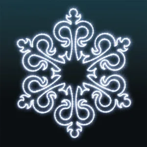 Iluminacja dekoracja elewacyjna LED Śnieżynka 2D 200 cm AM-138045