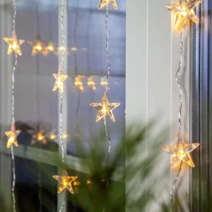 Kurtyna LED Gwiazdki 0,9m x 1,2m do wewnątrz biała ciepła