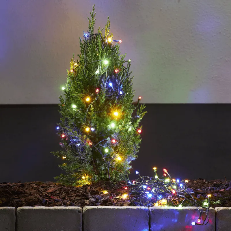 Lampki choinkowe LED 100 diod 7,5m Multikolor DIAMOND STAR timer — zdjęcie 2