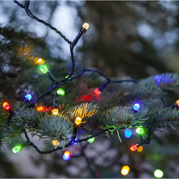 Lampki choinkowe LED 100 diod 7,5m Multikolor DIAMOND STAR timer — zdjęcie 4