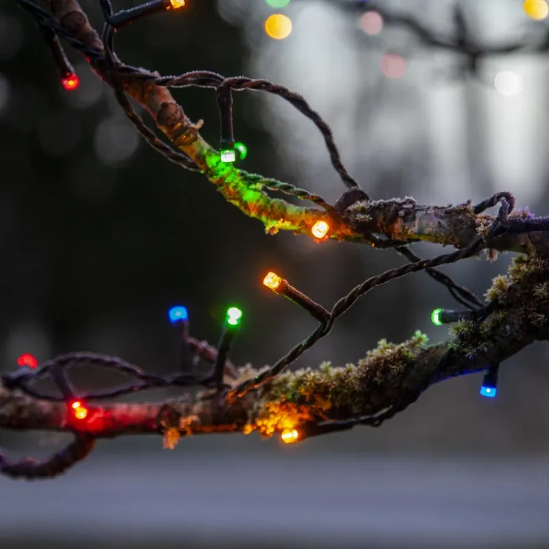 Lampki choinkowe LED 100 diod 7m Sterownik i Timer Multikolor FLASHY — zdjęcie 2