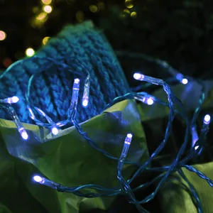 Lampki choinkowe LED 15 diod 2,1m niebieskie na baterie