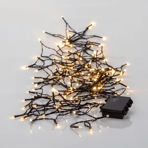 Lampki choinkowe LED 160 diod 11,2m na baterie Timer Białe Ciepłe IP44