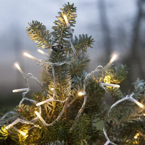 Lampki choinkowe LED 180 diod 18m Białe Ciepłe MICROLED transparentne