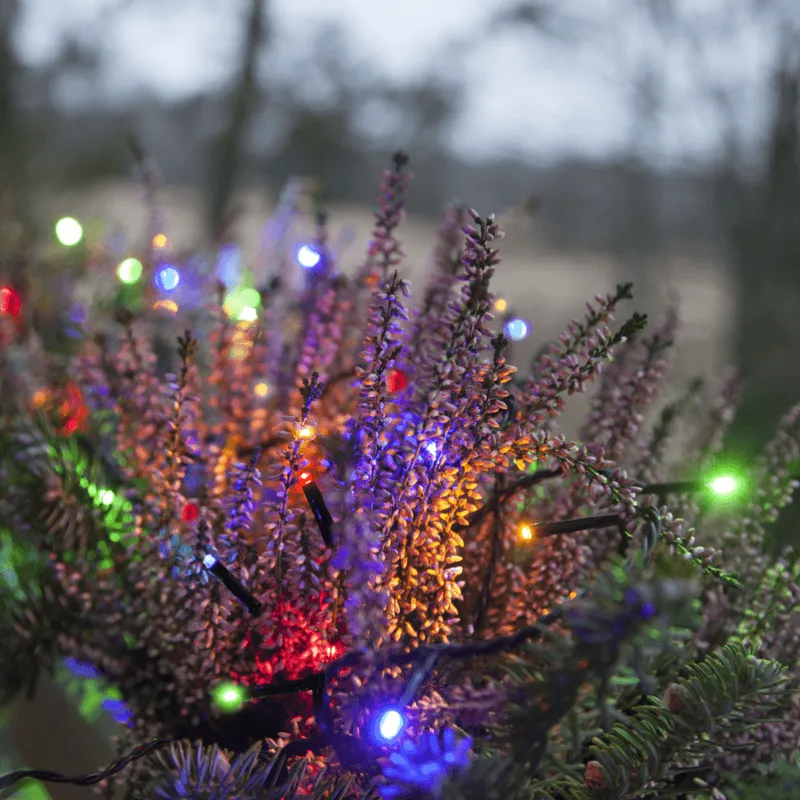 Lampki choinkowe LED 180 diod 18m Multikolor MICROLED czarny — zdjęcie 3