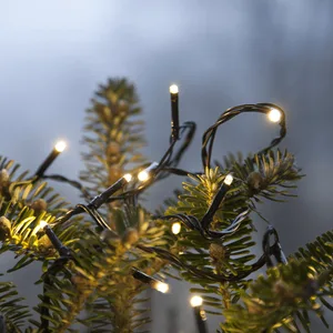 Lampki choinkowe LED 30 diod 3m Białe Ciepłe MICROLED czarny