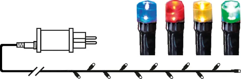 Lampki choinkowe LED 30 diod 3m Multikolor MICROLED czarny — zdjęcie 2