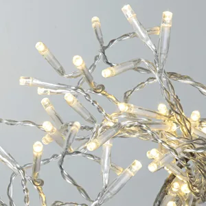 Lampki choinkowe LED 80 diod 8m Białe Ciepłe transparentny kabel