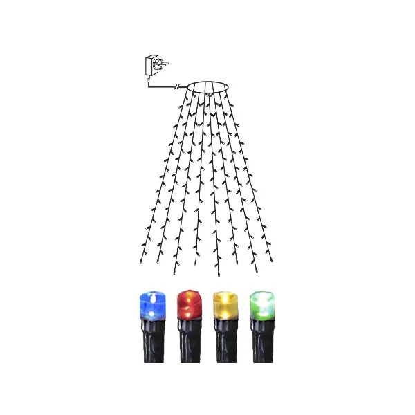 Lampki choinkowe LED Smart aplikacja + pilot RGB 8 linii z pierścieniem — zdjęcie 2