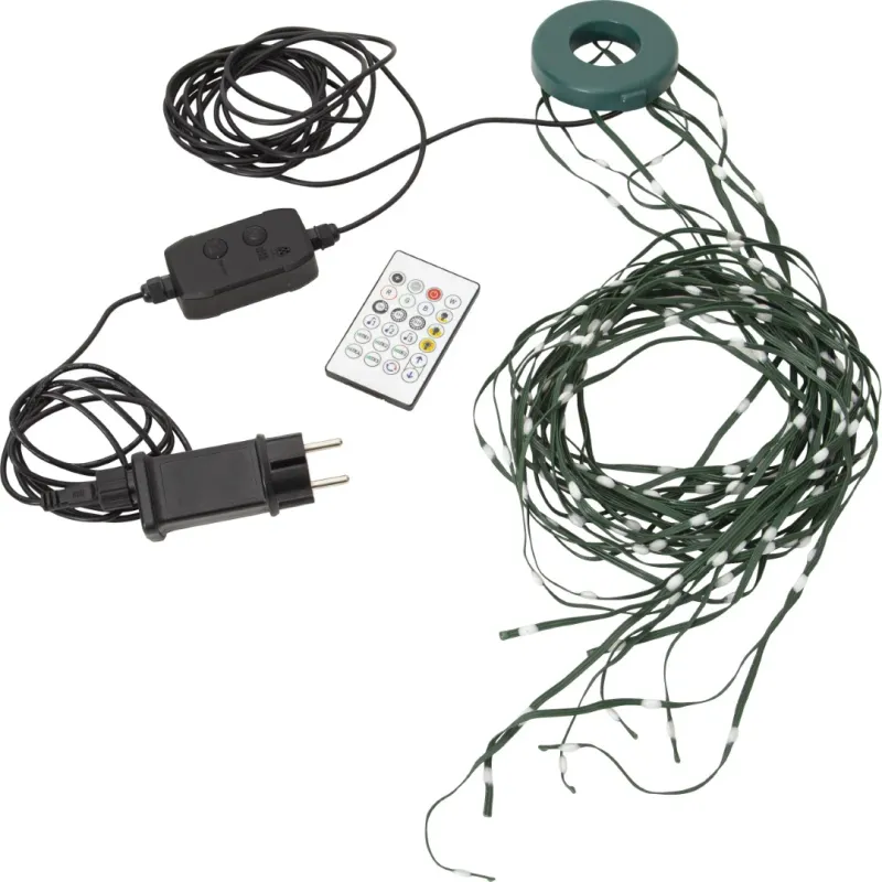 Lampki choinkowe LED Smart aplikacja + pilot RGB 8 linii z pierścieniem — zdjęcie 4