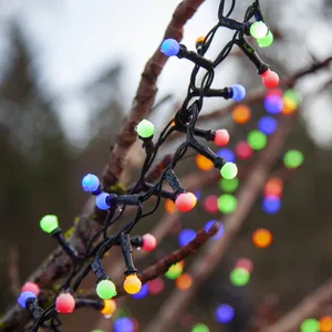 Lampki choinkowe Led BERRY MINI 300 kulek 6m sterownik i timer Multikolor