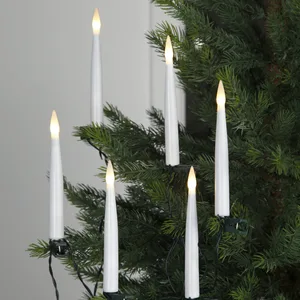 Lampki choinkowe świeczki LED SLIMLINE 16 lampek Białe Ciepłe do wewnątrz