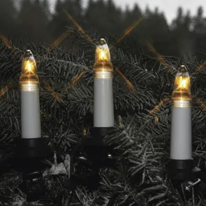 Lampki choinkowe świeczki PRL Led OLOV 16 lampek z żarówkami E10 B. Ciepłe na zewnątrz