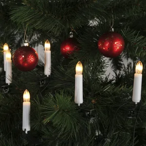 Lampki choinkowe świeczki SIGNE 25 lampek z żarówkami E10 Białe Ciepłe