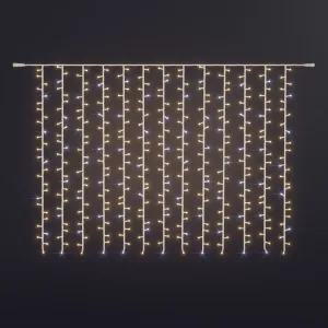 Profesjonalna kurtyna LED 2,6m x 1,5m biała ciepła FLASH 230V IP65