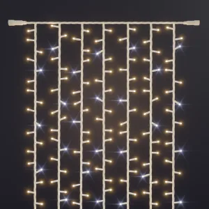 Profesjonalna kurtyna LED 2,6m x 4,5m biała ciepła FLASH 230V IP65