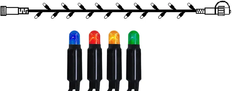 Profesjonalne lampki choinkowe LED 5m 50 diod Multikolor 230V — zdjęcie 4