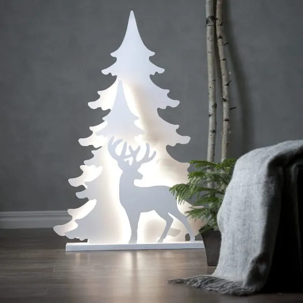 Scenka świąteczna drewniana choinki i jeleń Led GRANDY 110cm — zdjęcie 4