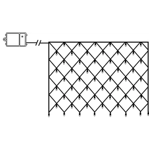 Siatka LED 1,5m x 0,8m 80 diod na baterie timer biała ciepła IP44