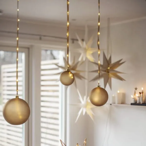 Bombka szklana z podświetleniem Led BLISS  20cm na baterie — zdjęcie 3