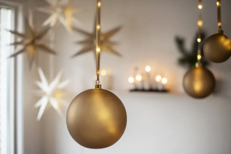 Bombka szklana z podświetleniem Led BLISS  20cm na baterie — zdjęcie 5