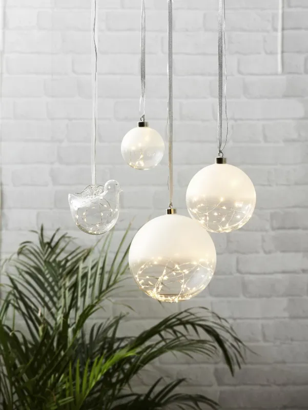 Bombka szklana z podświetleniem Led GLOW 10cm na baterie — zdjęcie 5